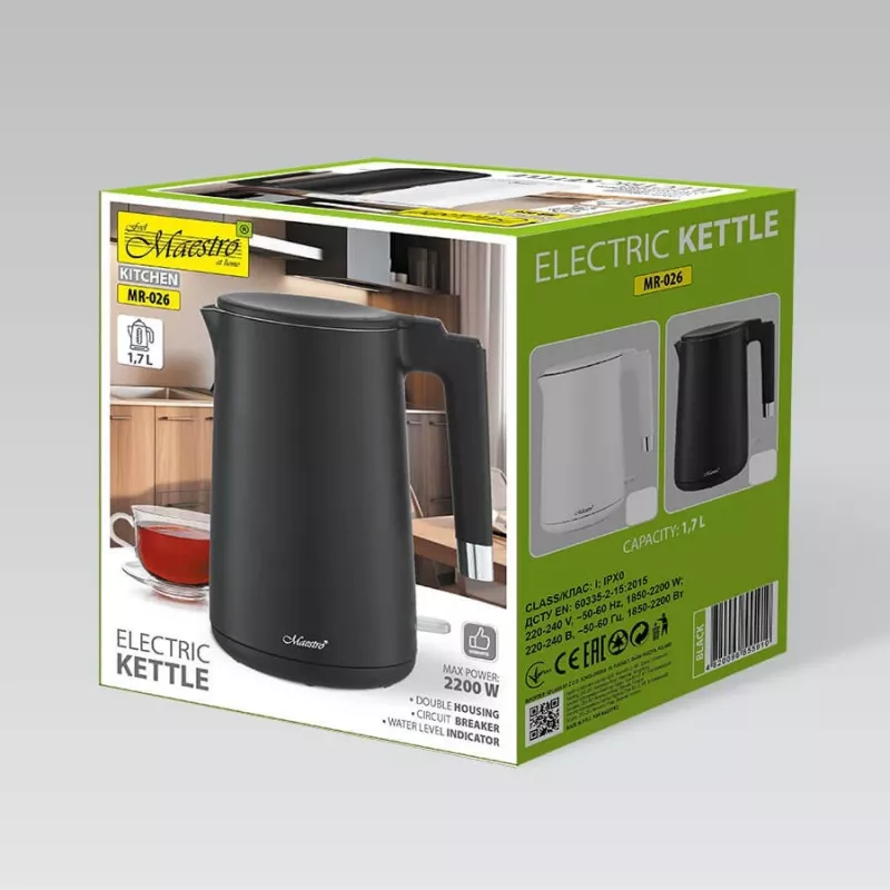 1,7 l elektrinis virdulys MR-026-Juoda MAESTRO
