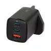 iBOX C-65 Juoda, GaN 65W universalus įkroviklis JK kištukas