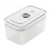 Vakuuminio sandarinimo dėžutė ZWILLING 36807-007-0, plastikinė stačiakampė maisto talpykla, 1,1 l ir 2,3 l, sandariai užrakinamas dangtelis, nuimama, permatoma balta