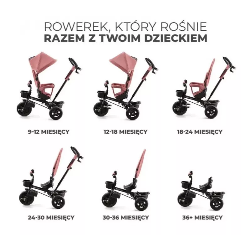 Triciklas AVEO ROSE PINK
