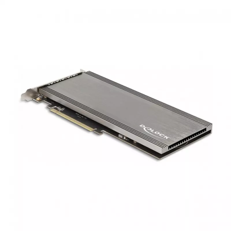 DeLOCK PCI Express 4.0 x16 kortelė į 4 vidinius NVMe M.2 Key M su radiatoriu ir ventiliatoriumi