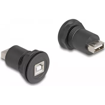 DeLOCK USB 2.0 Type-B į Type-A įmontuojama jungtis juoda 66744