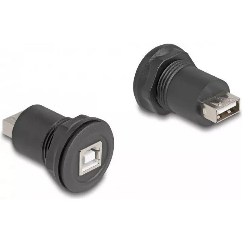 DeLOCK USB 2.0 Type-B į Type-A įmontuojama jungtis juoda 66744