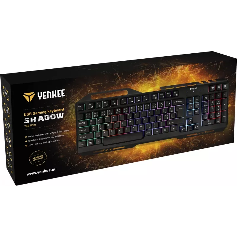 Klaviatūra YKB 3200 SHADOW metal, LED