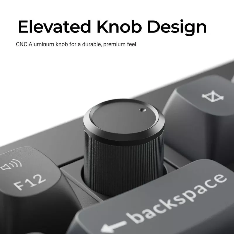 Mechaninė klaviatūra Keychron V3 Ultra 8K — laidinė ir Bluetooth, QWERTY išdėstymas, RGB LED, juoda