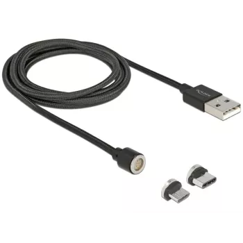USB laidas DeLOCK 85723 USB 2.0 1,1 m USB A USB C/Micro-USB B Juodas
