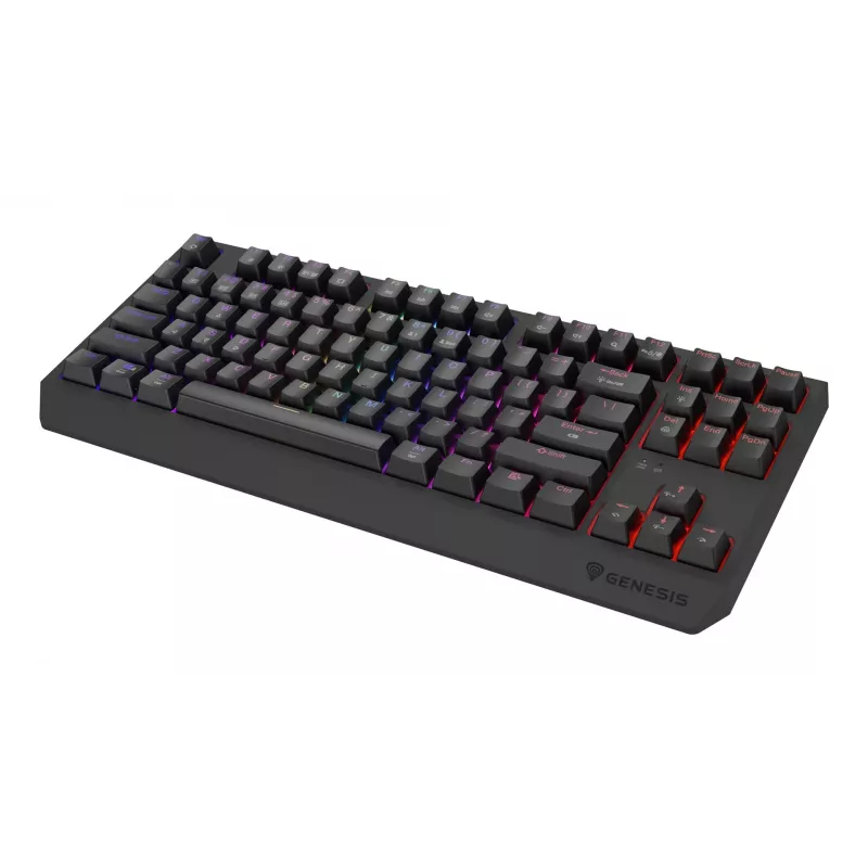 GENESIS Thor 230 TKL klaviatūra, skirta žaidimams USB + RF belaidė + Bluetooth QWERTY US anglų juoda