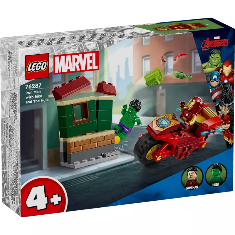 LEGO MARVEL 76287 Iron Man with Bike and The Hulk