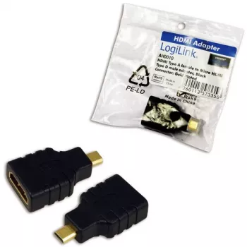 Adapteris / jungčių keitiklis HDMI D į HDMI A LogiLink AH0010 juodas