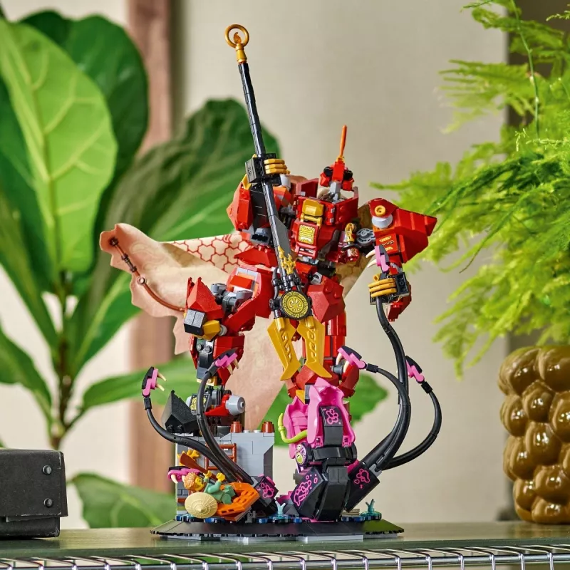 LEGO konstruktorius NINJAGO 71846 Ugnies riterio mecha, 996 dalys, 2 minifigūrėlės, judinamos galūnės, 260 mm aukštis
