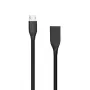 Silikoninis laidas USB-Micro USB (juodas, 2 m)