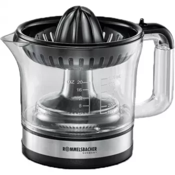Rommelsbacher citrusų presas, 30 vatų galia, 600 ml talpa, sukimas pagal ir prieš laikrodžio rodyklę, du presavimo kūgiai (ZP 50)