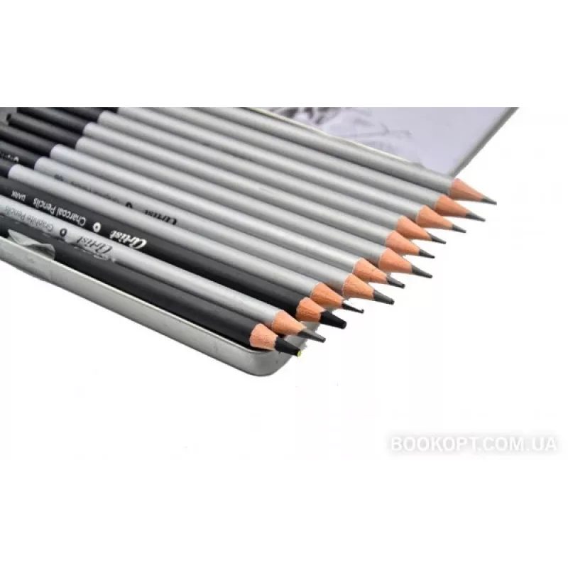 Colorino eskizų piešimo rinkinys 80118PTR — 12 dalių eskizų pieštukai ir priedai