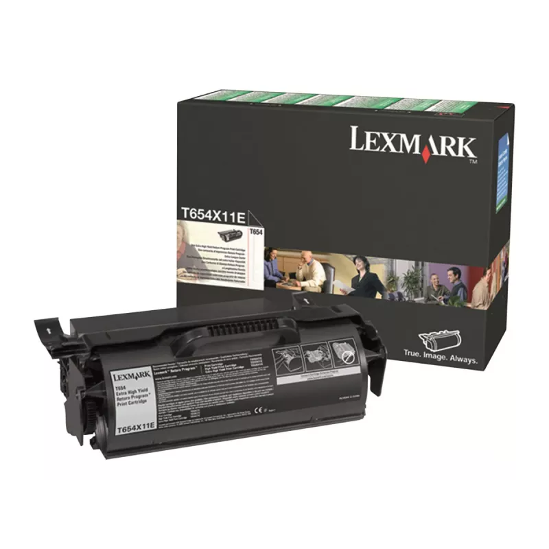 Toner Lexmark T654X11E 30000 puslapių Juoda