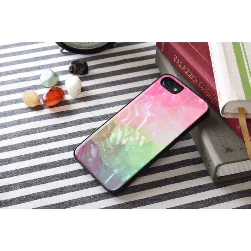 Apsauginis telefono dėklas iKins, skirtas Apple iPhone 8/7, su vandens gėlių dizainu, juodas