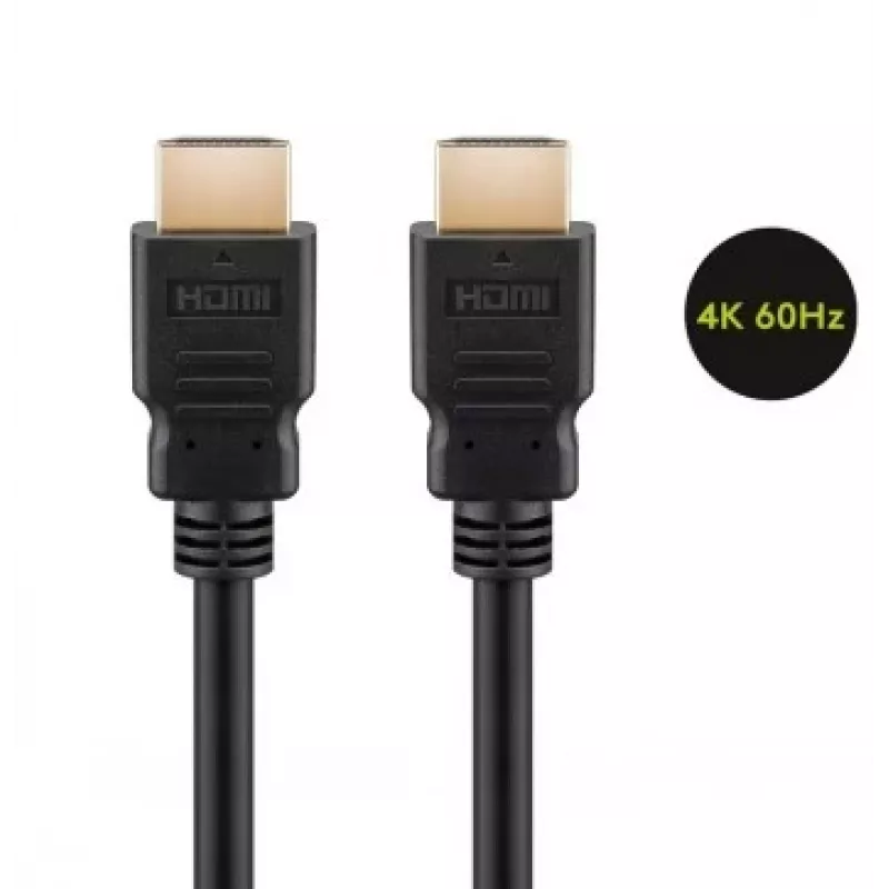 Goobay 61159 - 2 m - HDMI Type A (Standartinis) - HDMI Type A (Standartinis) - 10,2 Gbit/s - Garso grįžtamasis kanalas (ARC) - Juoda (61159)