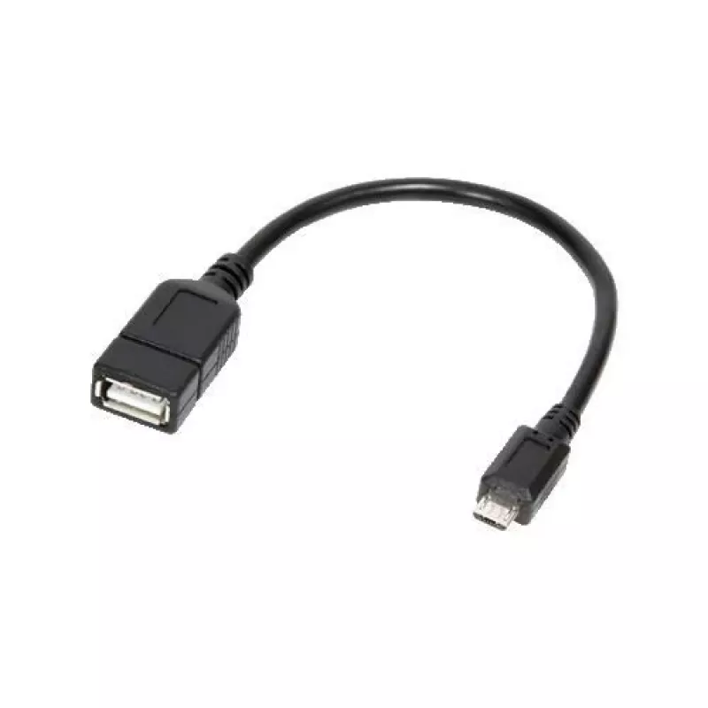 Logilink - USB OTG adapteris išmaniesiems telefonams - USB tipo A (M) - Micro-USB tipo B (P) (USB 2.0) - 0,20 m - juodas (AA0035)