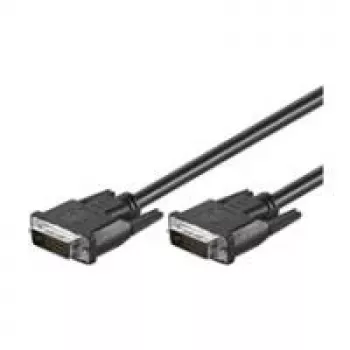Wentronic Goobay DVI-D FullHD laidas Dual Link, juodas, 5 m - DVI-D kištukas Dual-Link (24+1 kontaktų) > DVI-D kištukas Dual-Link (24+1 kontaktų) (68084)