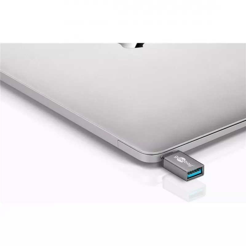 Wentronic Goobay USB-C™ adapteris - USB 3.0 A lizdas, pilkas - skirtas ryšiui tarp USB-C™ ir USB-A įrenginių (56621)