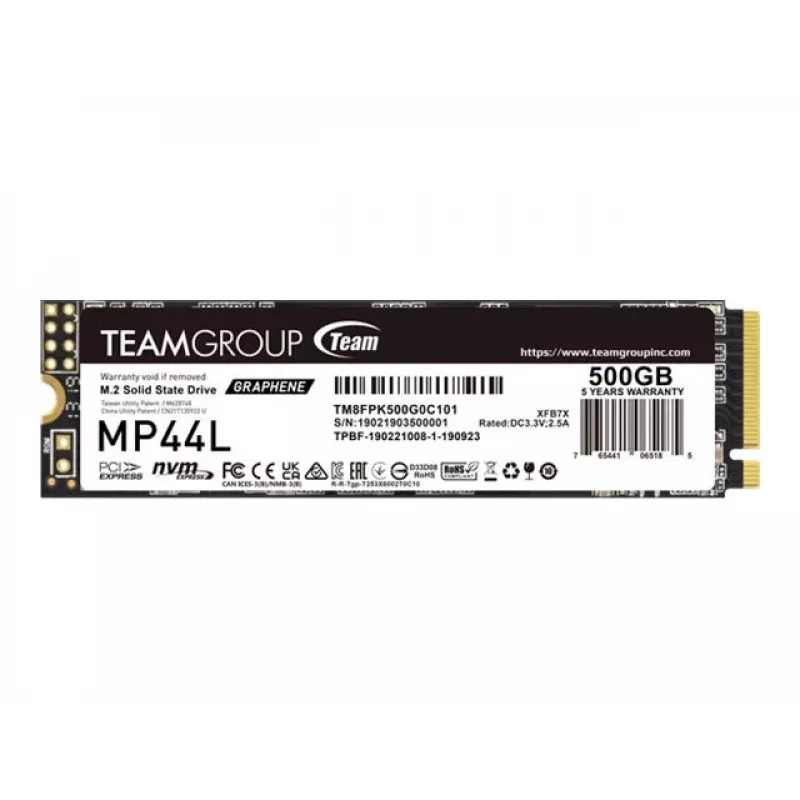 SSD diskas Team Group 500 GB M.2 PCI Express 4.0 NVMe TM8FPK500G0C101
