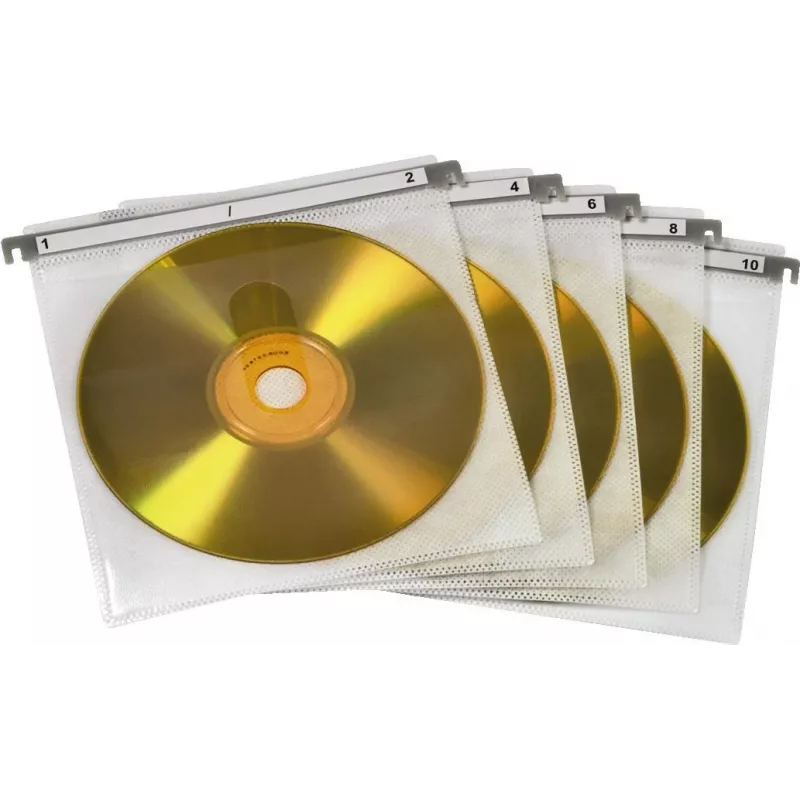 Hama CD/DVD dvigubos apsauginės įmautės, pakuotėje 50 vnt., baltos, 2 diskams