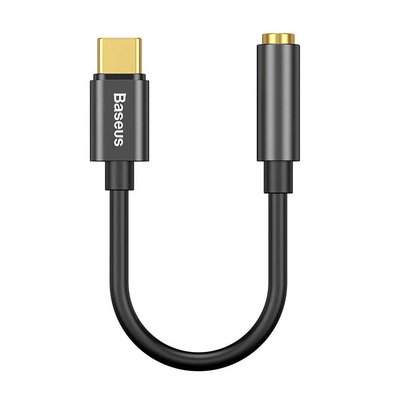 Adapteris Baseus CATL54-01 USB-C į 3,5 mm, juodas