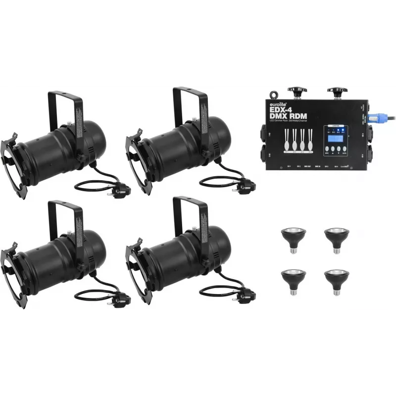 EUROLITE 20000696 dim2warm EDX-4 DMX RDM LED reguliavimo blokas PAR-30 prožektoriams valdyti