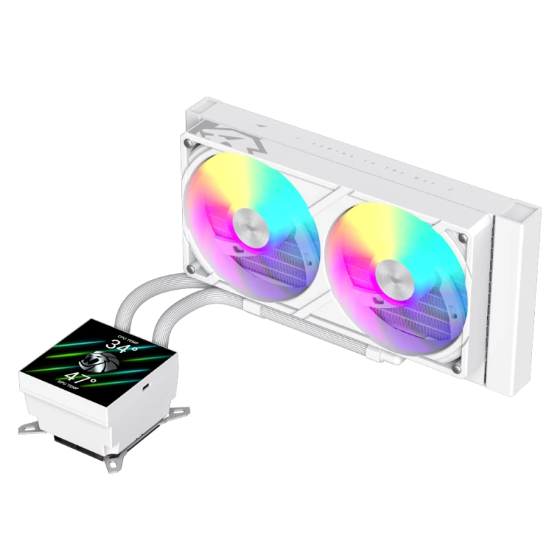 Gamemax CPU skysčio aušintuvas | GLACIER 240 LCD WH | Intel, AMD