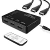 HDMI vaizdo jungiklis MEDIA-TECH MT5207, 3x HDMI įėjimai, 1x HDMI išėjimas, juodas