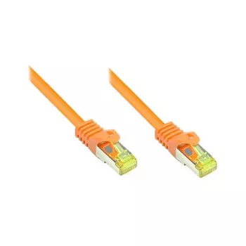 RJ45 komutacinis kabelis with Cat.7 instaliacinis kabelis and Latch Protection (RNS®), S/FTP, PiMF, Halogen-Free, 600MHz, OFC, Oranžinė, 0,5m, Good Connections® (8070R-005O)