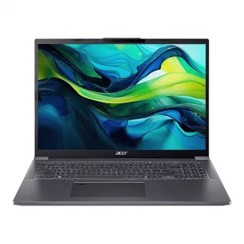 Nešiojamas kompiuteris Acer Aspire 16 A16-71M-506P, Intel Core 5 115U, 16 colių WUXGA+ 2048×1280, 16 GB LPDDR5x, 1 TB SSD, Wi‑Fi 6E, Windows 11 Home, pilka