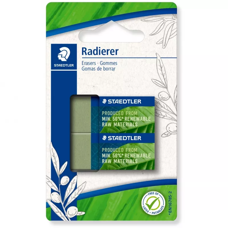 Trintukas Staedtler 526 83 renew mat 56% — PVC neturintis valomasis trintukas, stačiakampis BK2