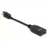 DeLOCK - DisplayPort adapteris - Mini DisplayPort (M) su fiksavimu į DisplayPort (M) - DisplayPort 1.4 - 15 cm - be halogenų, 8K palaikymas - juoda (65978)