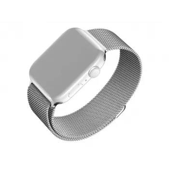 FIXED tinklinis dirželis, skirtas Apple Watch 38/40/41 mm – FIXMEST-436-SL, sidabrinis, milanietiškas nerūdijantis plienas, reguliuojamas