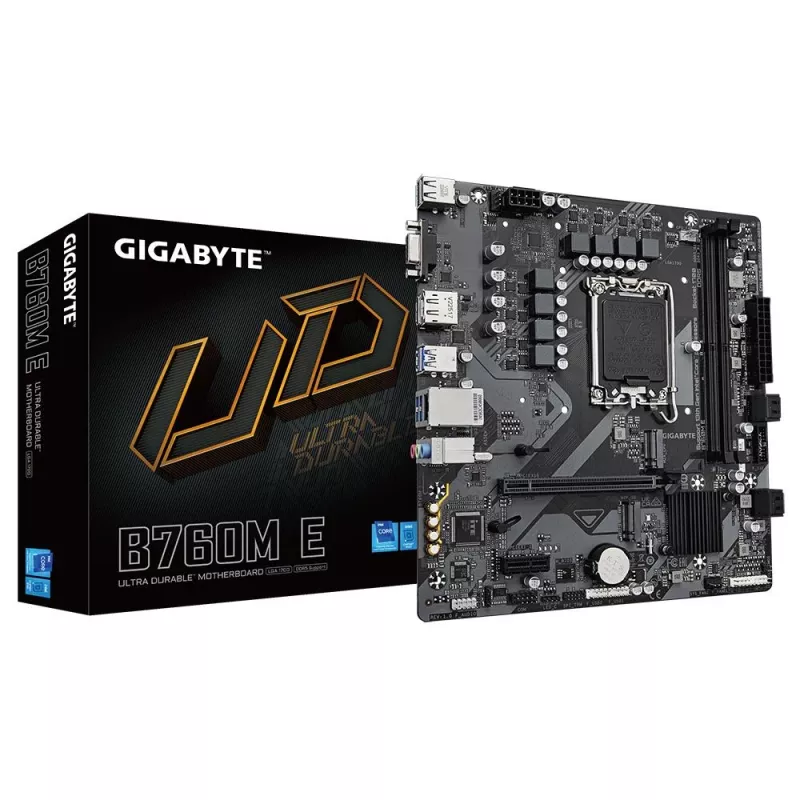 GIGABYTE B760M E 1.0 Intel B760 LGA1700 Micro-ATX DDR5 pagrindinė plokštė