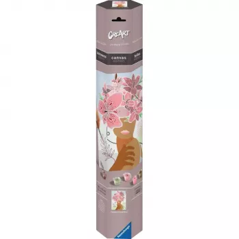 Tapybos pagal numerius rinkinys Ravensburger CreArt Flowers on my Mind 23908 — kūrybinis tapybos rinkinys suaugusiesiems ir paaugliams