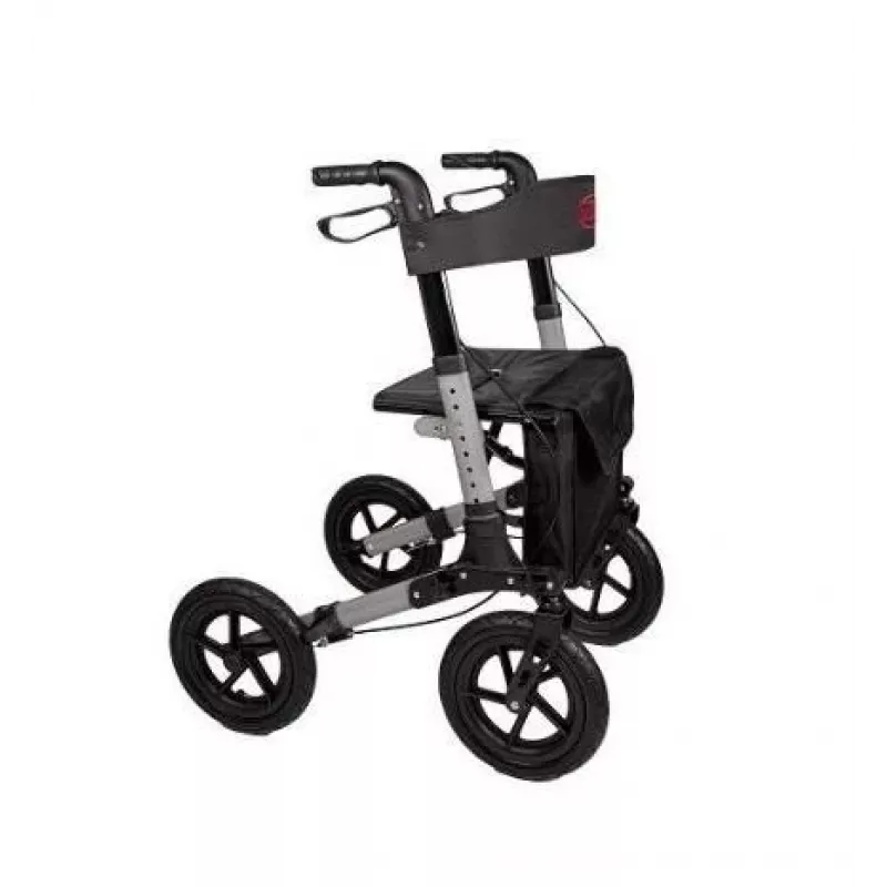 Walker (rollator) ANTAR AT51036 — juoda, 27,9 cm (11 col.) sėdynės aukštis, 9 kg, maks. apkrova 136 kg, plotis 870 mm, gylis 630 mm