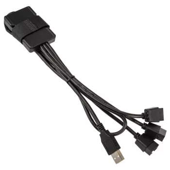 USB šakotuvas Lian Li PW-U2TPAB Type A kištukas 1 į 3 IDC 9 kontaktų