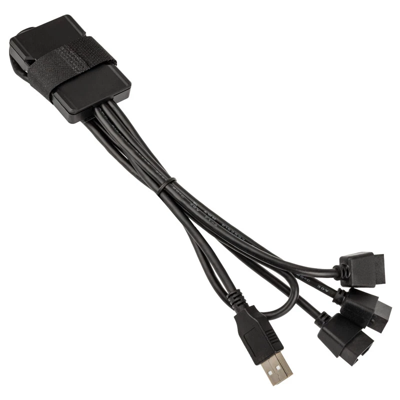 USB šakotuvas Lian Li PW-U2TPAB Type A kištukas 1 į 3 IDC 9 kontaktų