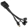 USB šakotuvas Lian Li PW-U2TPAB Type A kištukas 1 į 3 IDC 9 kontaktų
