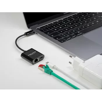 USB Type-C adapteris DeLOCK 66644 Gigabit LAN Power Delivery
