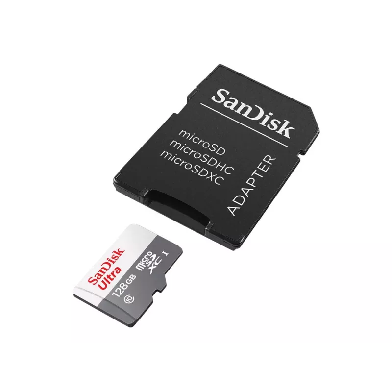 Flash atmintinė SanDisk 128GB MicroSDXC UHS-I Class 10 SDSQUNR-128G-GN6TA