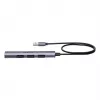 USB šakotuvas Unitek H1208CGY01 — 4 prievadų USB 3.0 (5 Gbps), suderinamas atgal su USB 2.0, aliuminis