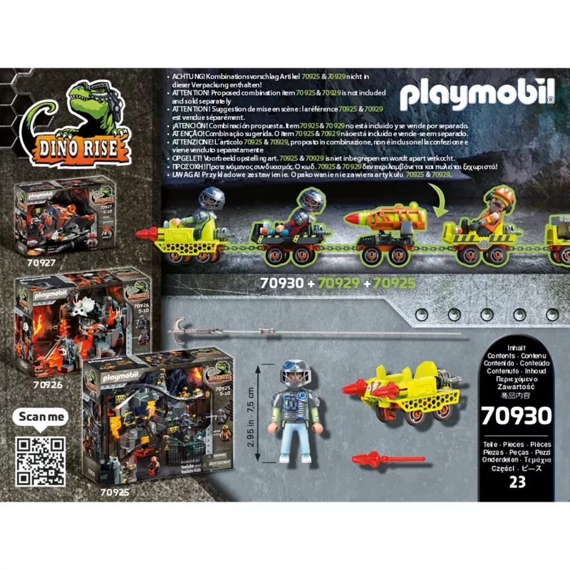 „Playmobil Dino Rise“ rinkinys 70930 „Mine Cruiser“