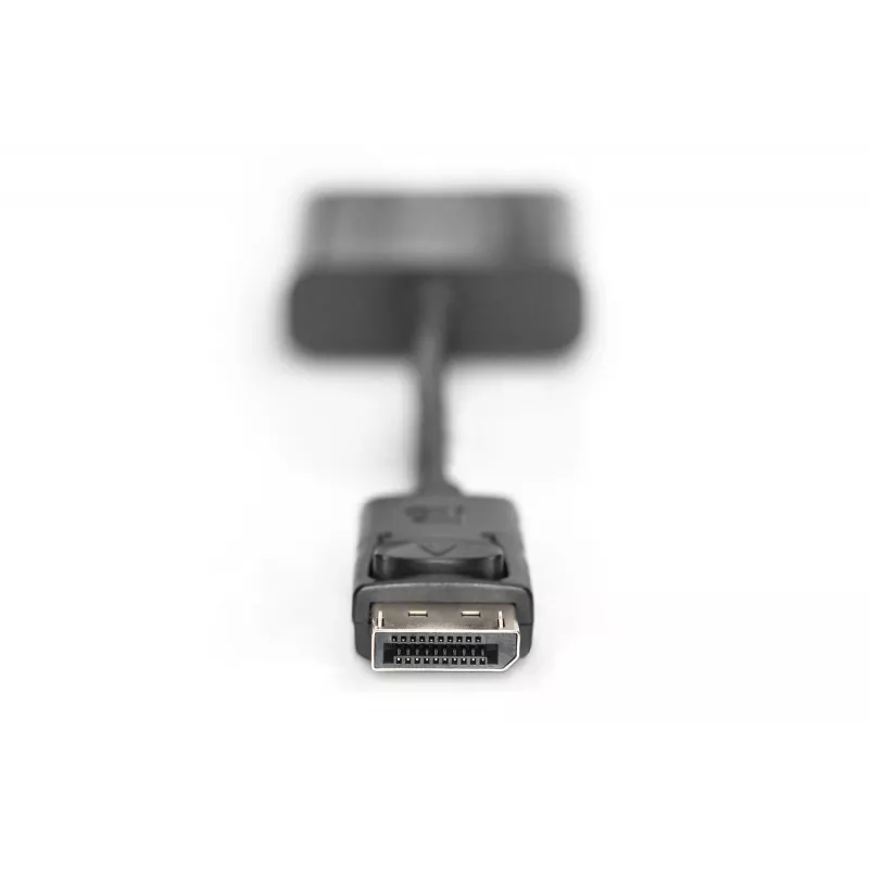 Assmann DisplayPort adapterio kabelis. DP - HD15 M/F. 0,15 m. su užraktu. DP 1.1 suderinamas. UL. juodas. be ekranavimo. 32AWG (AK-340410-001-S)