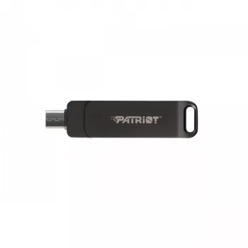 Flashdrive PATRIOT Rage R550 256GB 100 MB/S USB A+C pasukama konstrukcija (PE256GR550DSAD) juoda