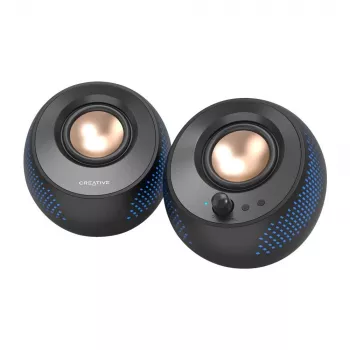 CREATIVE Pebble X 2.0 USB-C kompiuterių garsiakalbiai su reguliuojamu RGB apšvietimu Bluetooth 5.3 USB-garsas iki 15 W RMS galios PC ir Mac