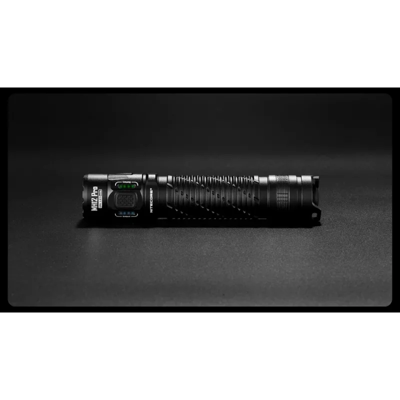 Rankinis žibintuvėlis Nitecore MH12 Pro Juoda LED 3300 lm USB įkraunamas 5300 mAh, aliuminis, 138.5 mm, 81.5 g, atsparus vandeniui iki 2 m