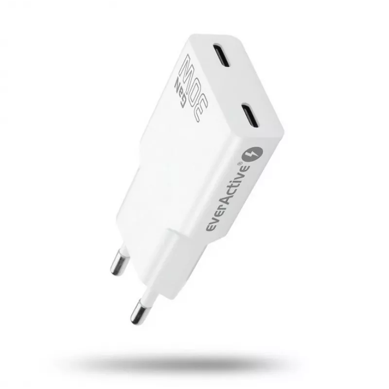Maitinimo adapteris everActive SC-385Q Super plonas QC 4 Fast Charging — USB greitasis įkroviklis, kompaktiško dizaino