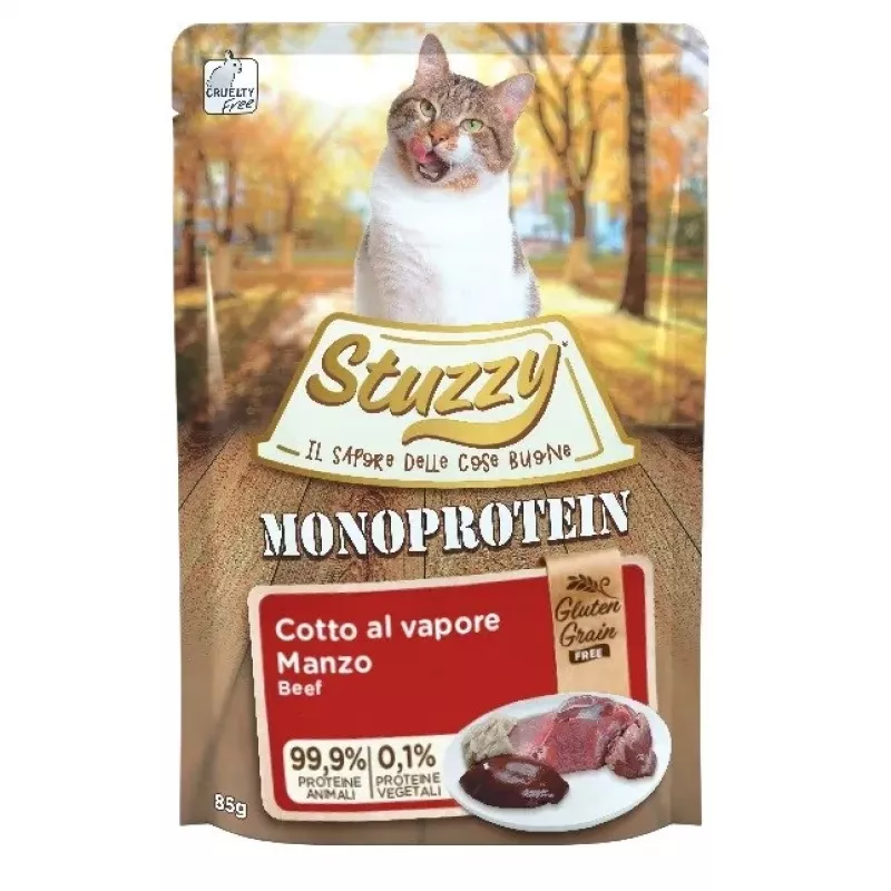 STUZZY Monoproteinas jautiena - drėgnas kačių maistas - 85 g